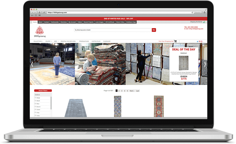 Smart Sites Agency case study for 1800 Get a Rug