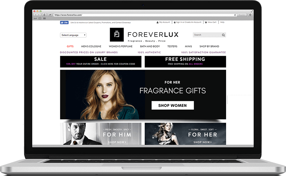 Smart Sites agency case study for Forever Lux