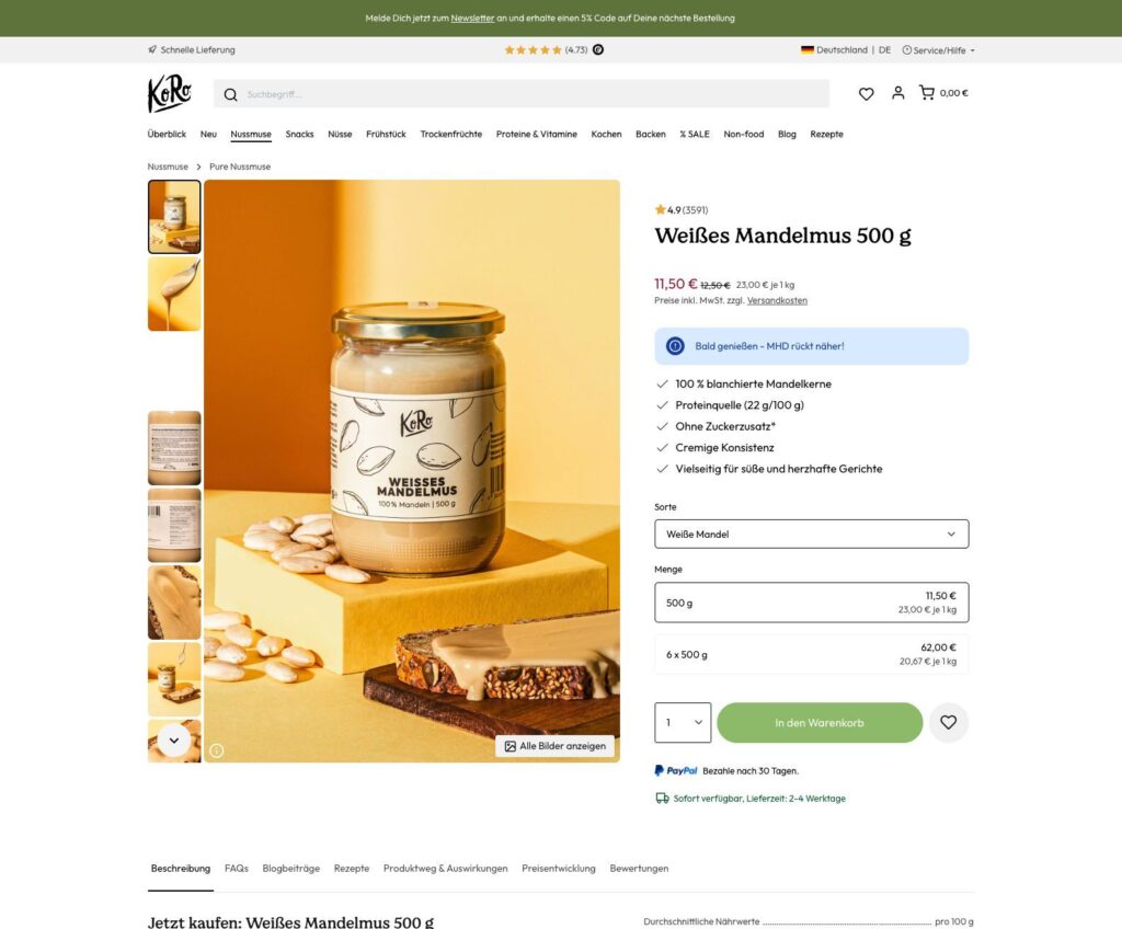 Drip agency case study for KoRo